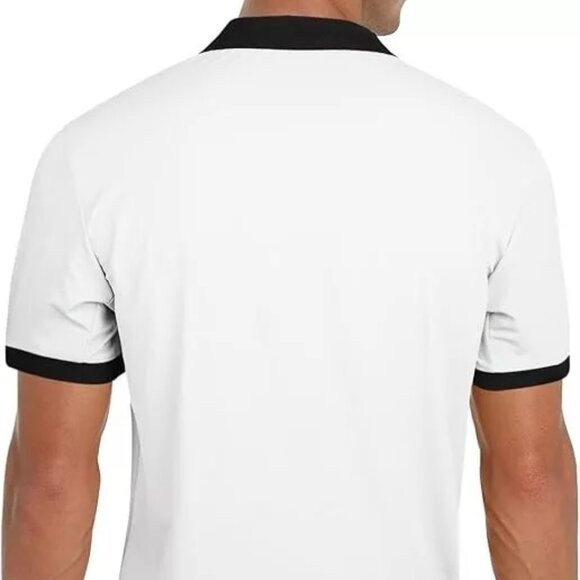 NEW TR Premium Zip Placket Polo for men White CVPL-49 Size Small - Picture 2 of 7